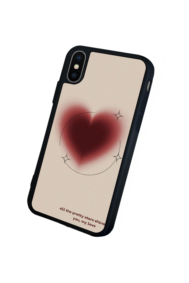 iPhone XS Max Uyumlu Kalp Love Tasarımlı Glossy Premium Kılıf