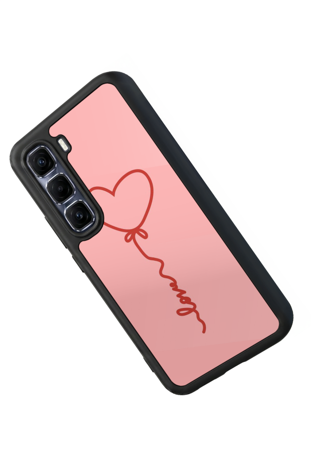 Infinix Hot 60 Pro Plus Uyumlu Kalp Love Tasarımlı Glossy Premium Kılıf