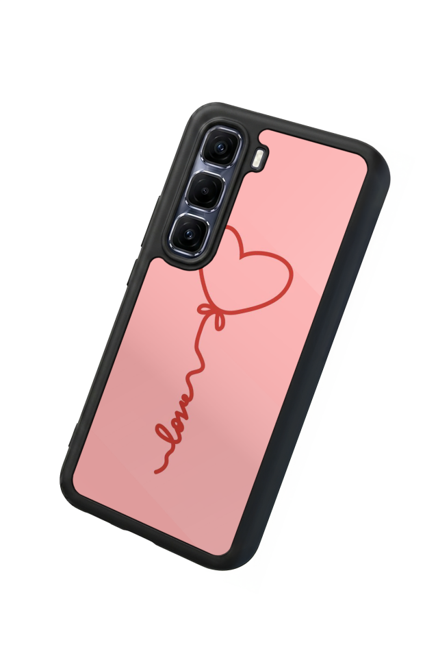 Infinix Hot 60 Pro Plus Uyumlu Kalp Love Tasarımlı Glossy Premium Kılıf