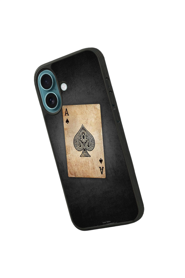 iPhone 16 Uyumlu Kart Tasarımlı Glossy Premium Kılıf