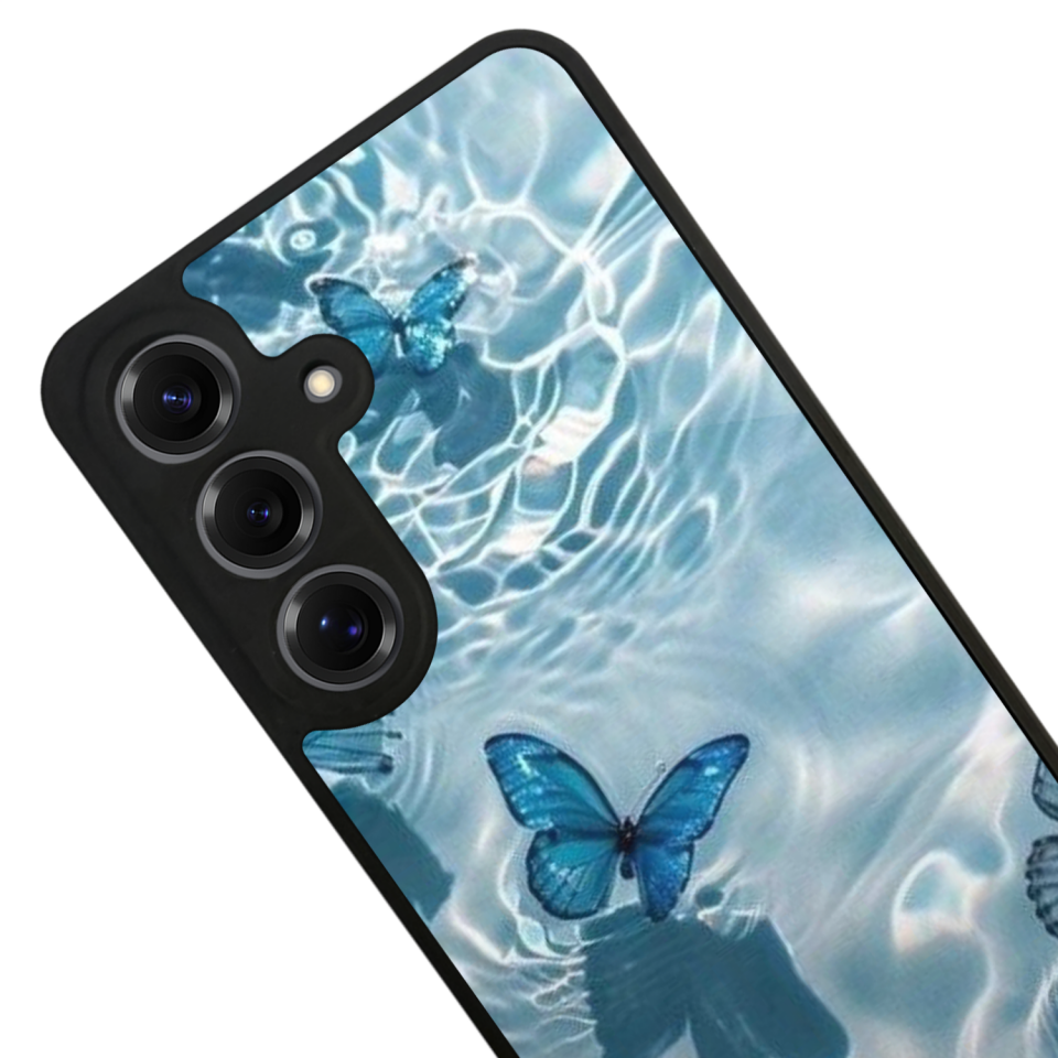 Samsung Galaxy S25 Uyumlu Kelebek Tasarımlı Glossy Premium Kılıf