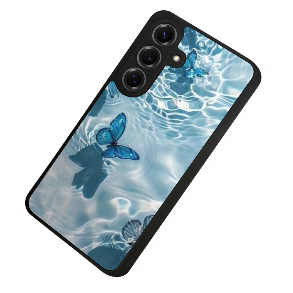 Samsung Galaxy S25 Uyumlu Kelebek Tasarımlı Glossy Premium Kılıf