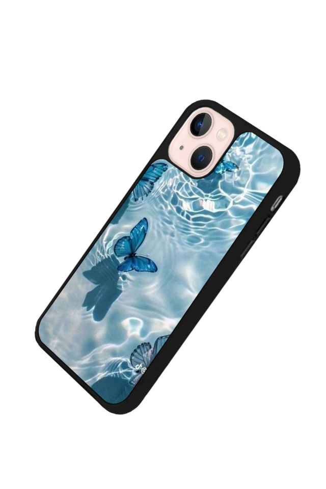 iPhone 13/14 Uyumlu Kelebek Tasarımlı Glossy Premium Kılıf