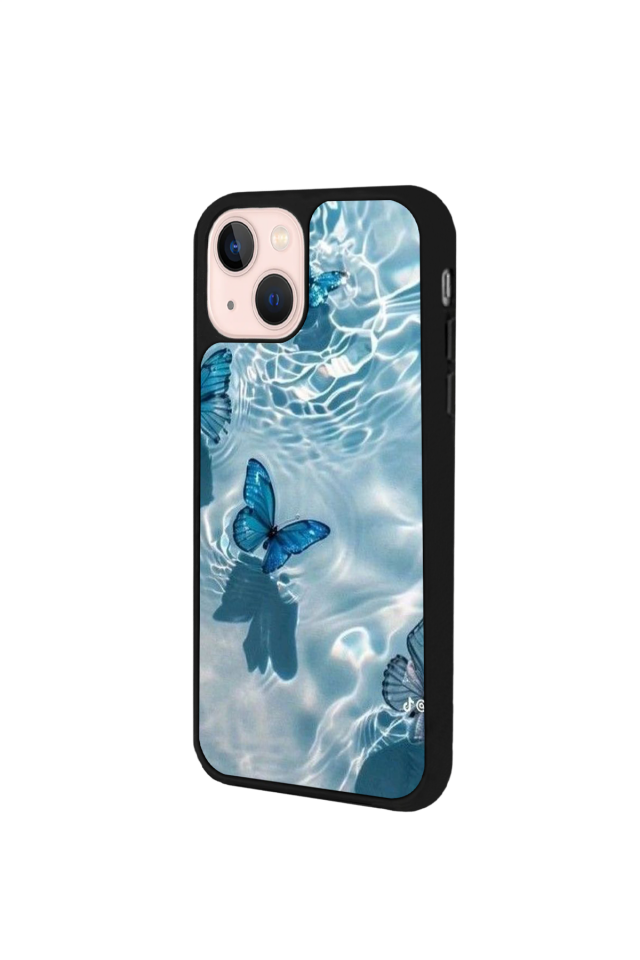 iPhone 13/14 Uyumlu Kelebek Tasarımlı Glossy Premium Kılıf