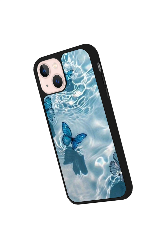 iPhone 13/14 Uyumlu Kelebek Tasarımlı Glossy Premium Kılıf