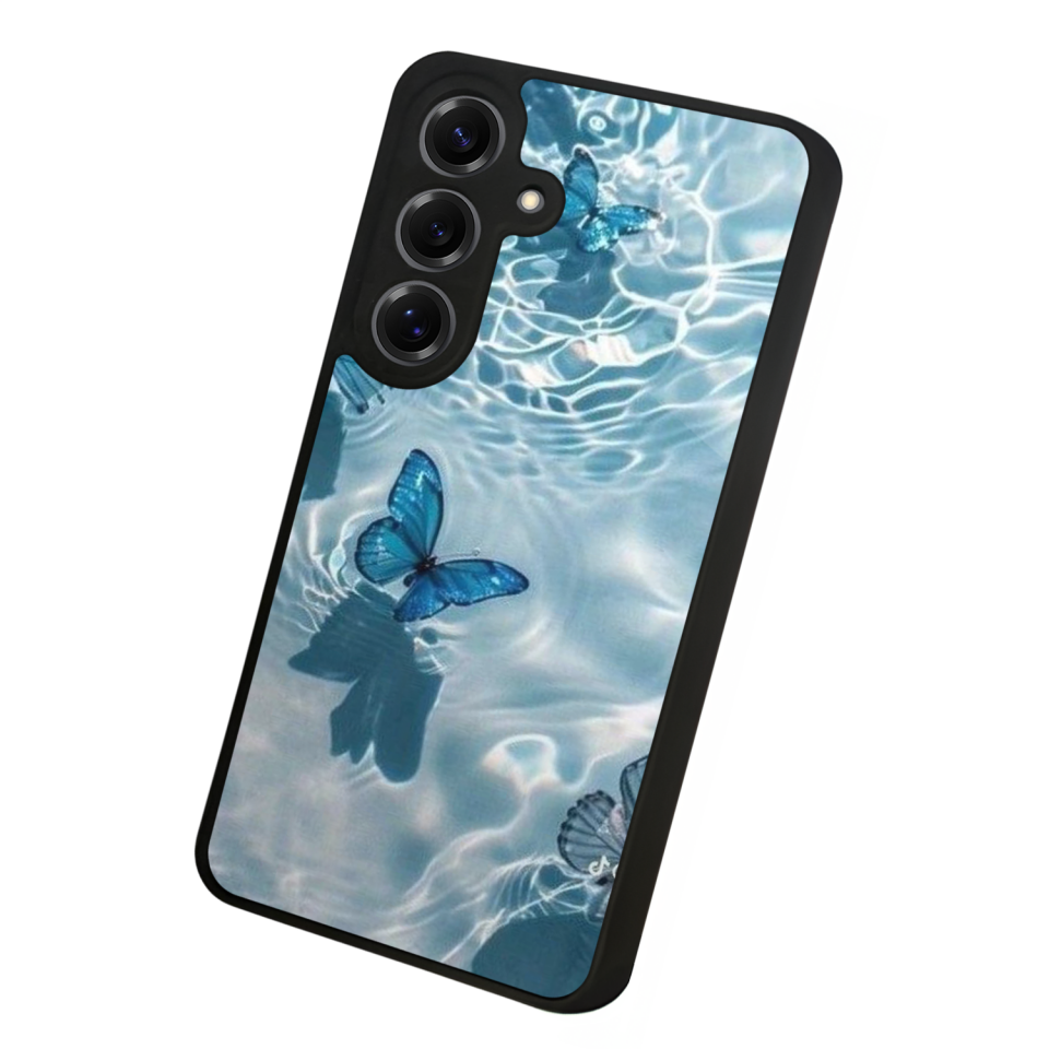 Samsung Galaxy S25 Uyumlu Kelebek Tasarımlı Glossy Premium Kılıf