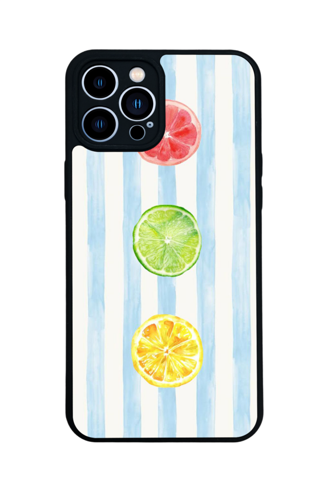 iPhone 13 Pro Max Uyumlu Limon Tasarımlı Glossy Premium Kılıf