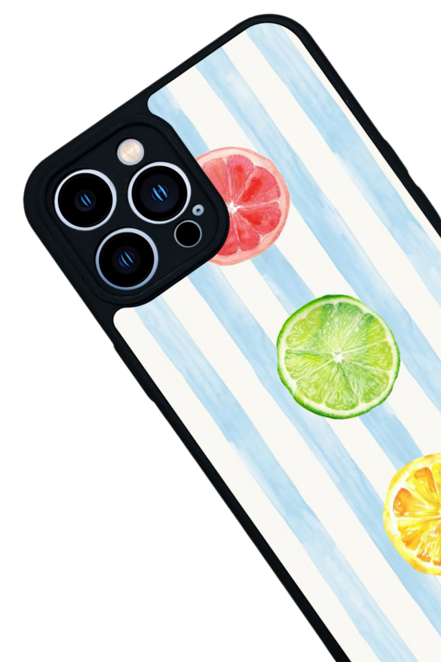 iPhone 13 Pro Max Uyumlu Limon Tasarımlı Glossy Premium Kılıf