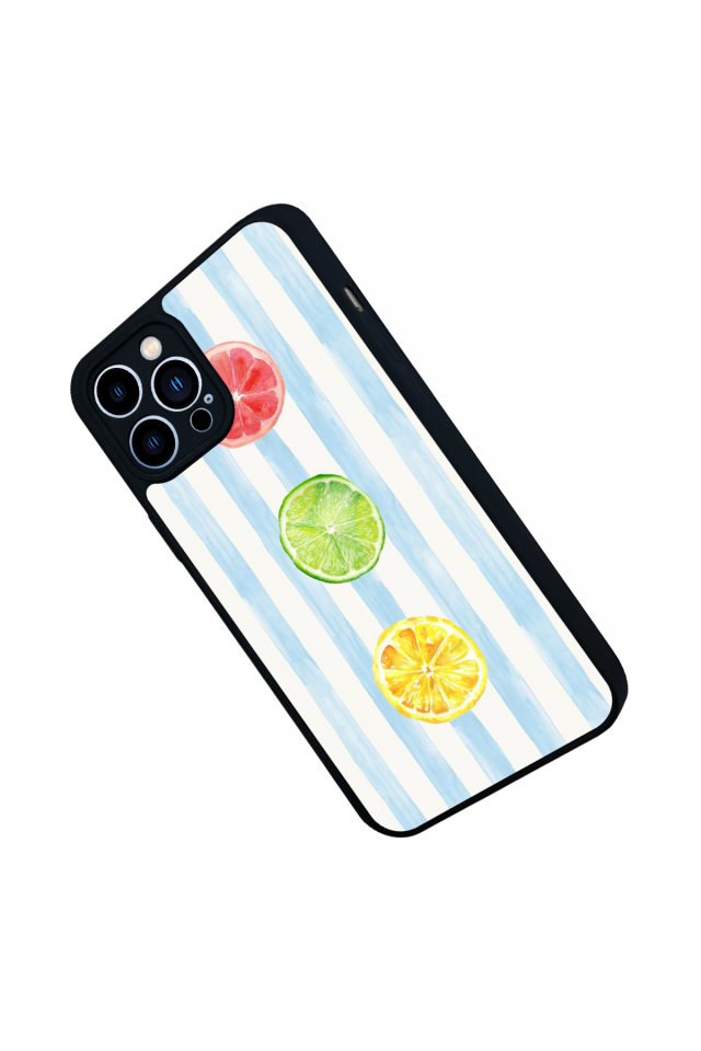 iPhone 13 Pro Max Uyumlu Limon Tasarımlı Glossy Premium Kılıf