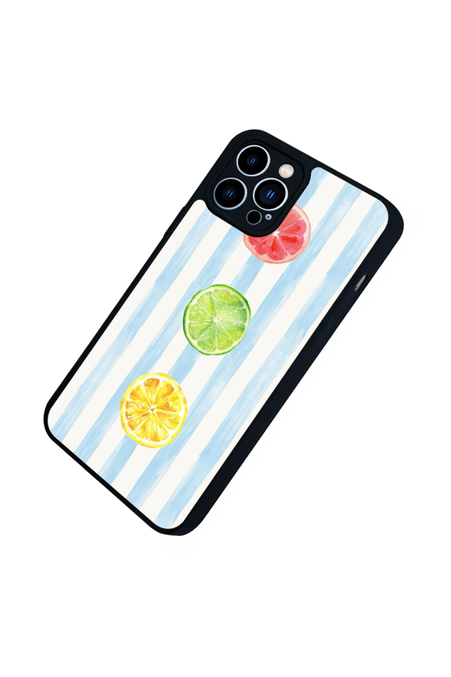 iPhone 13 Pro Max Uyumlu Limon Tasarımlı Glossy Premium Kılıf