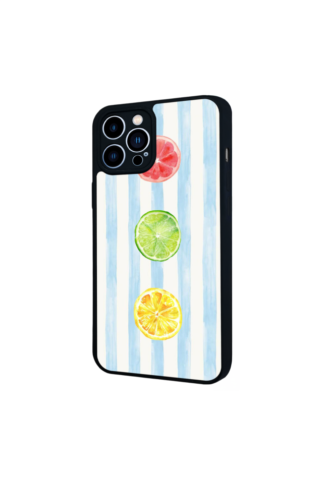 iPhone 13 Pro Max Uyumlu Limon Tasarımlı Glossy Premium Kılıf