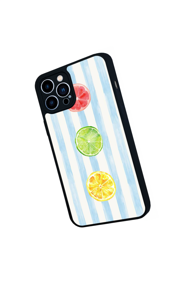 iPhone 13 Pro Max Uyumlu Limon Tasarımlı Glossy Premium Kılıf