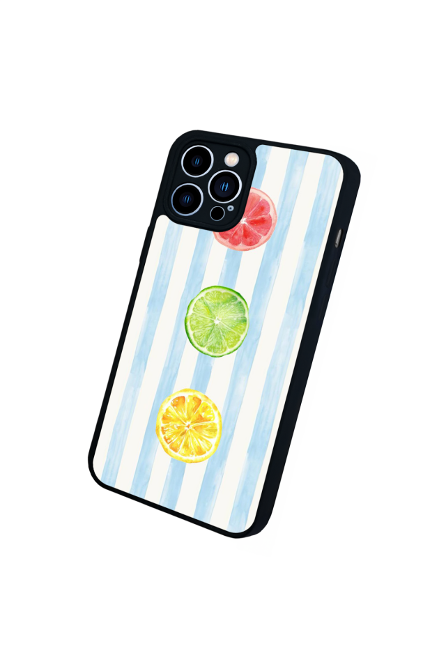 iPhone 13 Pro Max Uyumlu Limon Tasarımlı Glossy Premium Kılıf