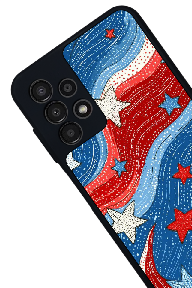 Samsung Galaxy A13 Uyumlu Retro Yildizlar Tasarımlı Glossy Premium Kılıf