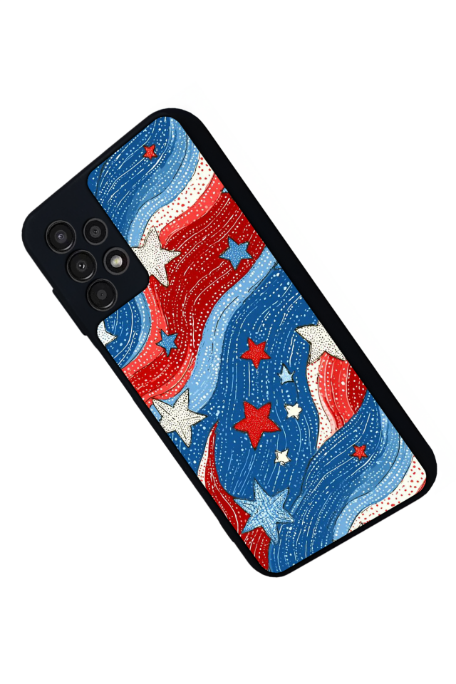 Samsung Galaxy A13 Uyumlu Retro Yildizlar Tasarımlı Glossy Premium Kılıf