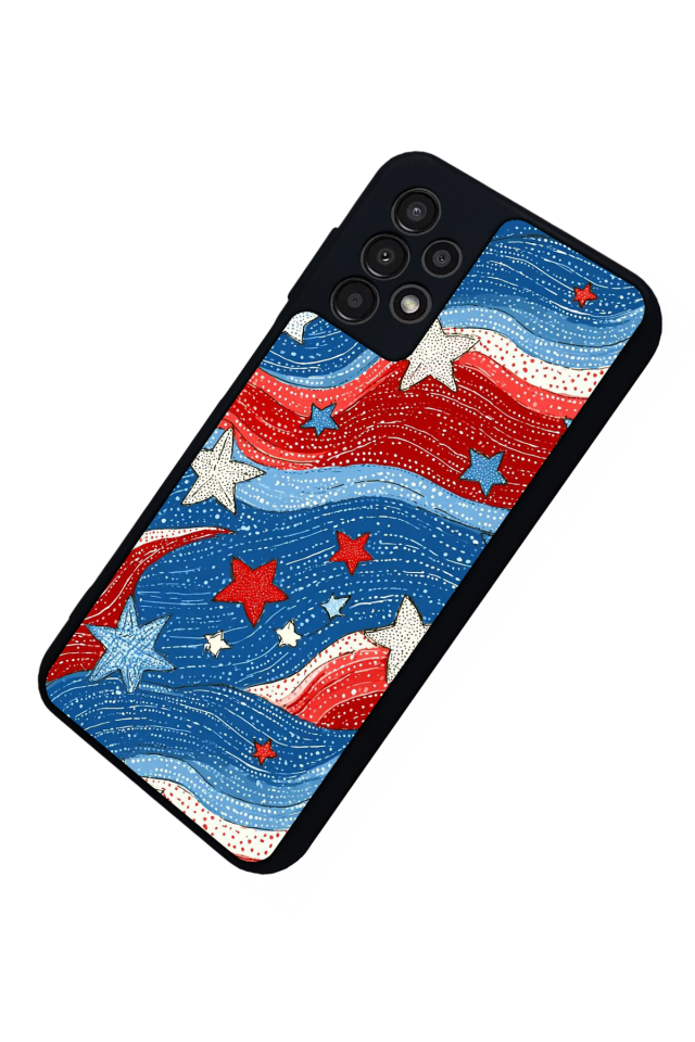 Samsung Galaxy A13 Uyumlu Retro Yildizlar Tasarımlı Glossy Premium Kılıf