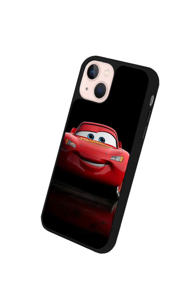 iPhone 14 Plus Uyumlu Şimsek McQueen Tasarımlı Glossy Premium Kılıf