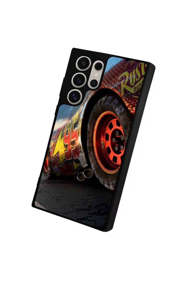 Samsung Galaxy S22 Ultra Uyumlu Şimsek McQueen Tasarımlı Glossy Premium Kılıf