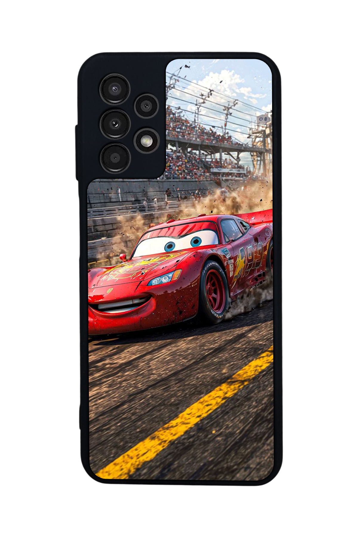 Samsung Galaxy A23 Uyumlu Şimsek McQueen Tasarımlı Glossy Premium Kılıf