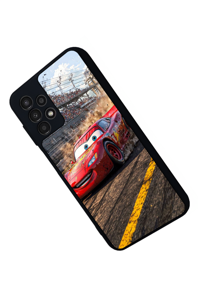 Samsung Galaxy A23 Uyumlu Şimsek McQueen Tasarımlı Glossy Premium Kılıf