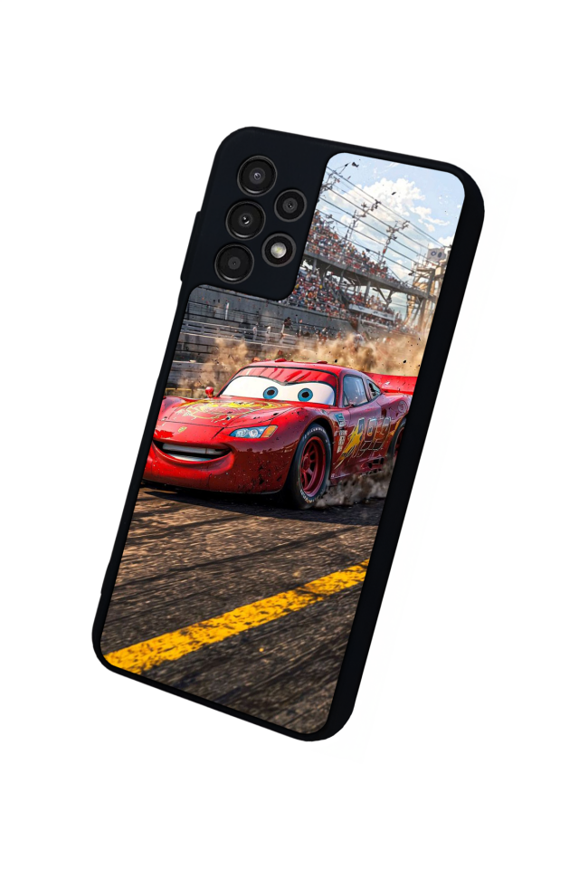 Samsung Galaxy A23 Uyumlu Şimsek McQueen Tasarımlı Glossy Premium Kılıf