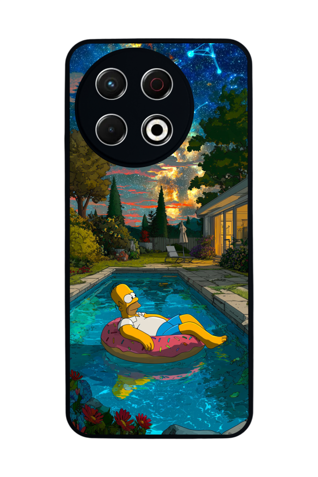 Tecno Spark 30 Pro Uyumlu The Simpsons Tasarımlı Glossy Premium Kılıf