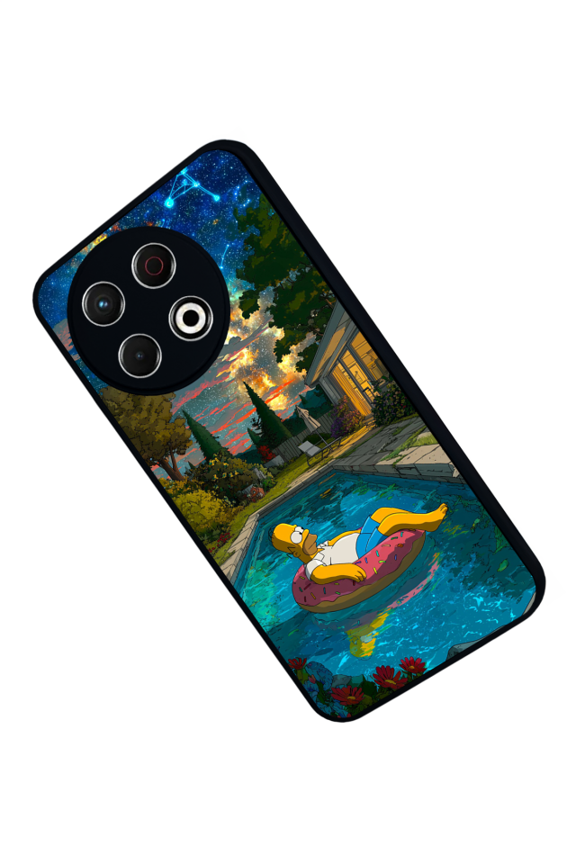 Tecno Spark 30 Pro Uyumlu The Simpsons Tasarımlı Glossy Premium Kılıf