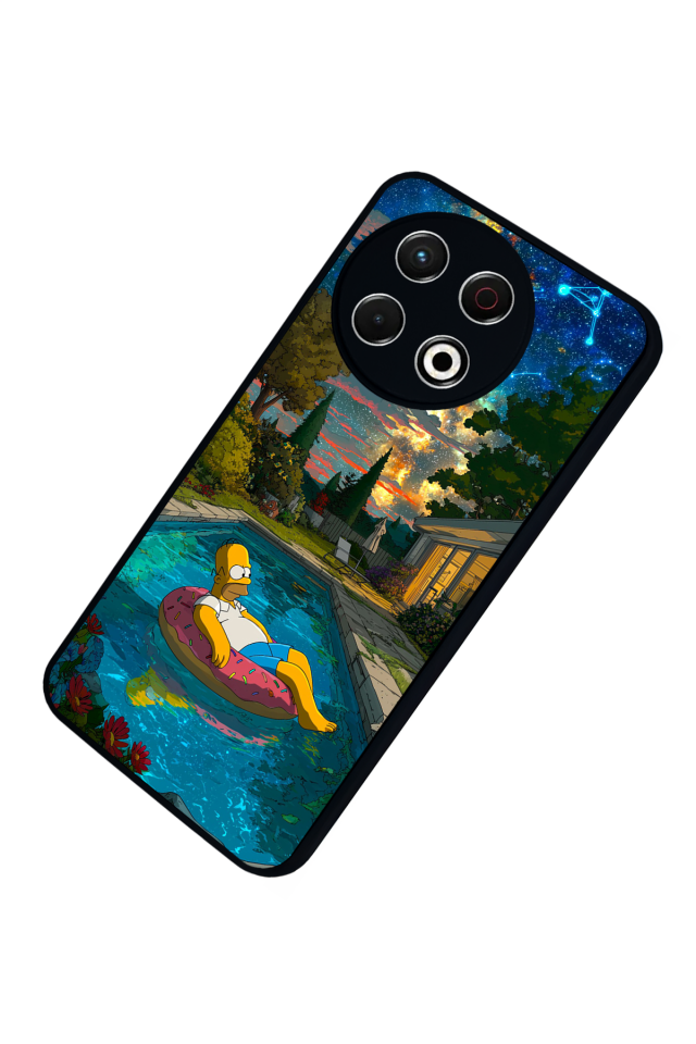 Tecno Spark 30 Pro Uyumlu The Simpsons Tasarımlı Glossy Premium Kılıf