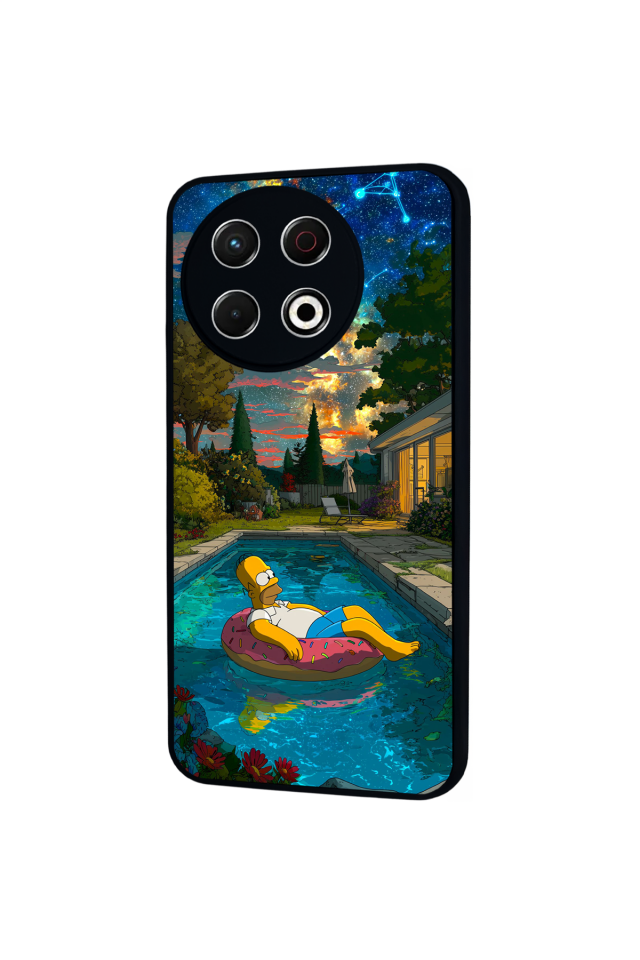 Tecno Spark 30 Pro Uyumlu The Simpsons Tasarımlı Glossy Premium Kılıf