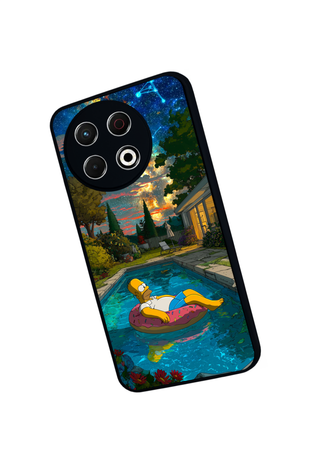 Tecno Spark 30 Pro Uyumlu The Simpsons Tasarımlı Glossy Premium Kılıf
