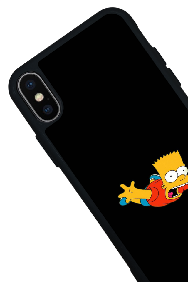 iPhone X/ XS Uyumlu The Simpsons Tasarımlı Glossy Premium Kılıf