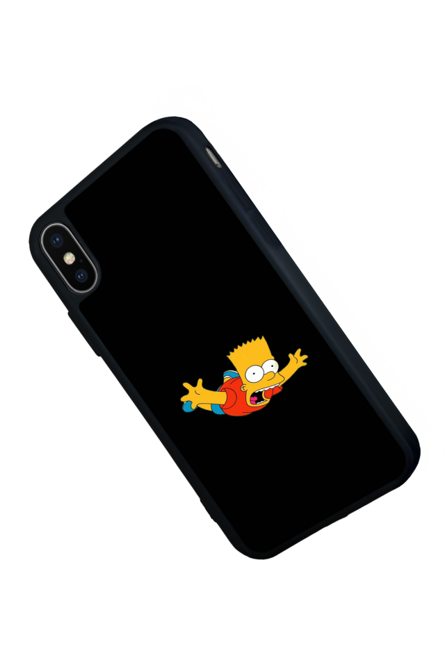 iPhone X/ XS Uyumlu The Simpsons Tasarımlı Glossy Premium Kılıf