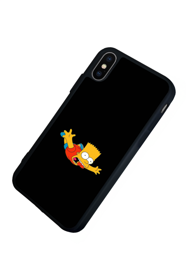 iPhone X/ XS Uyumlu The Simpsons Tasarımlı Glossy Premium Kılıf