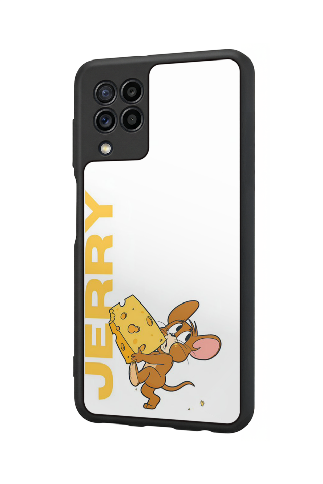 Samsung Galaxy M32 Uyumlu Tom And Jerry Tasarımlı Glossy Premium Kılıf