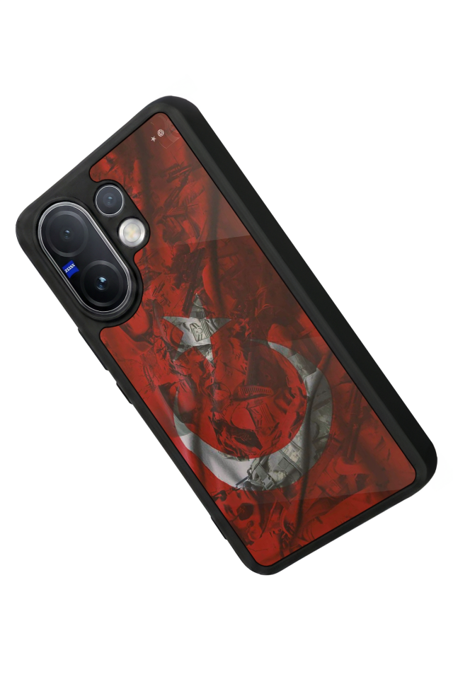 Vivo V60 Uyumlu Türk Bayragi Tasarımlı Glossy Premium Kılıf