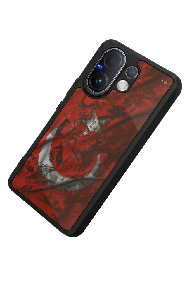 Vivo V60 Uyumlu Türk Bayragi Tasarımlı Glossy Premium Kılıf