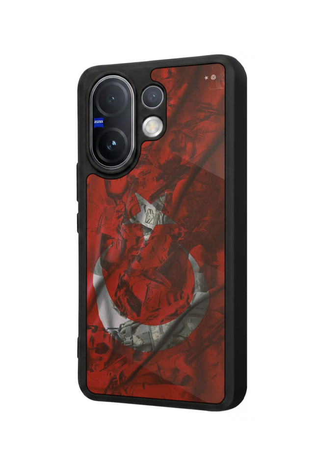 Vivo V60 Uyumlu Türk Bayragi Tasarımlı Glossy Premium Kılıf