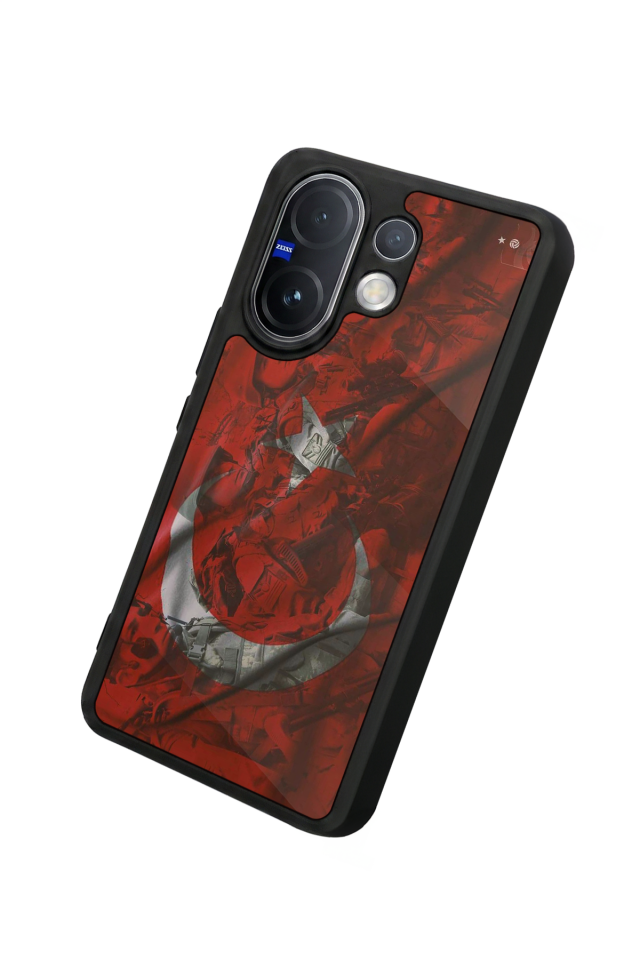 Vivo V60 Uyumlu Türk Bayragi Tasarımlı Glossy Premium Kılıf