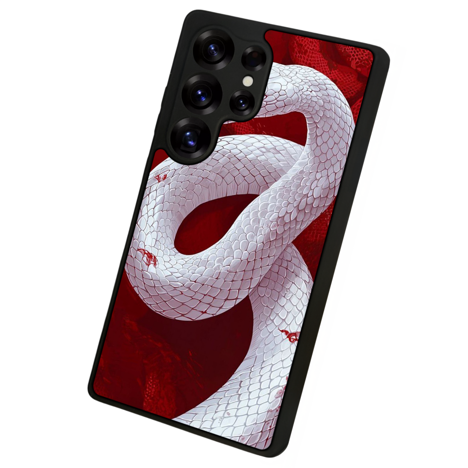 Samsung Galaxy S25 Ultra Uyumlu Yılan Tasarımlı Glossy Premium Kılıf