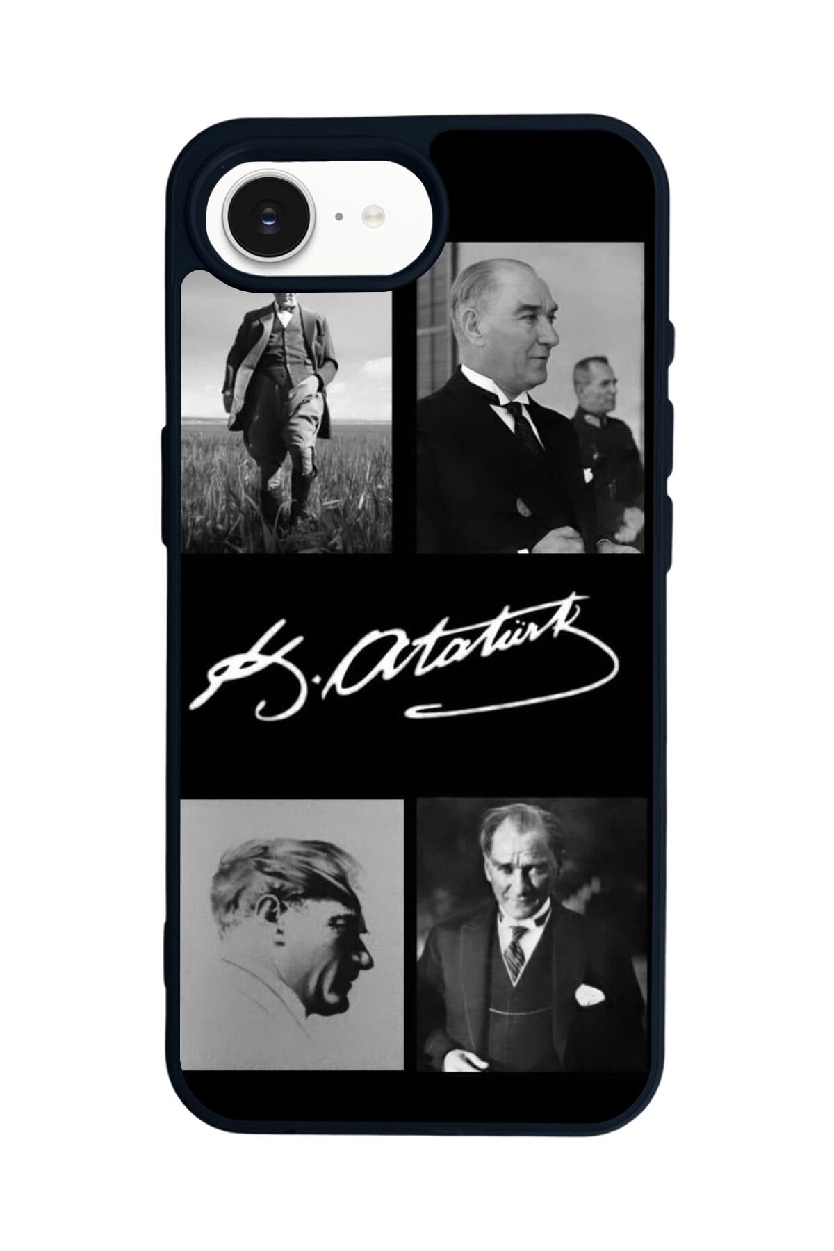 iPhone 16E Uyumlu Mustafa Kemal Ataturk Tasarımlı Glossy Premium Kılıf