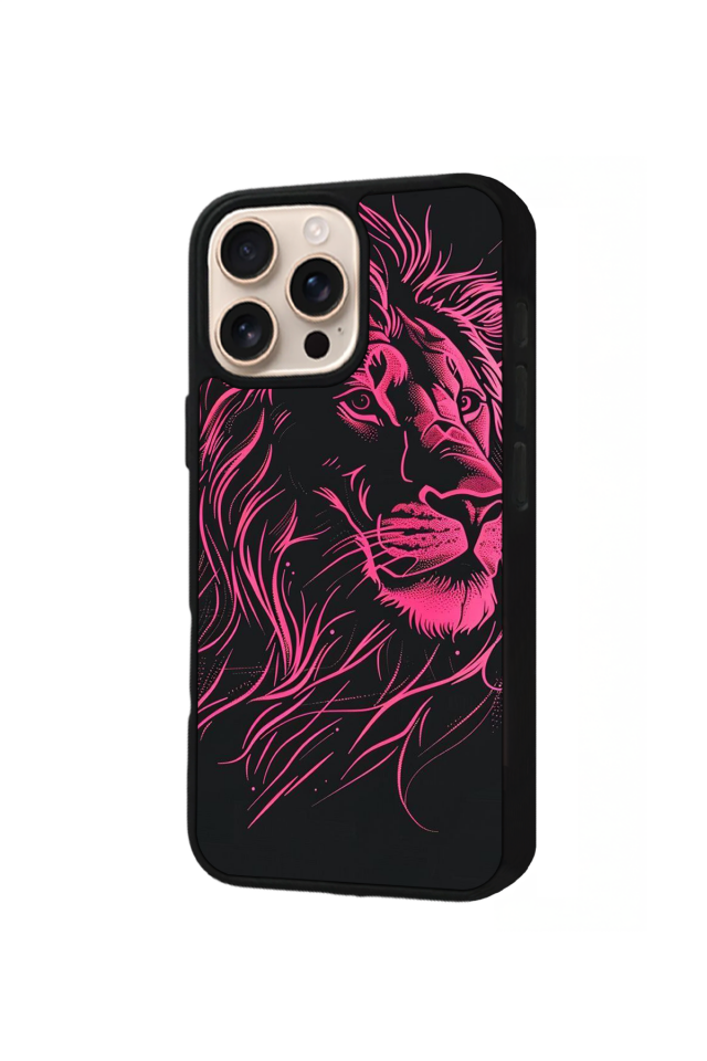 iPhone 14 Pro Max Uyumlu Aslan Tasarımlı Glossy Premium Kılıf