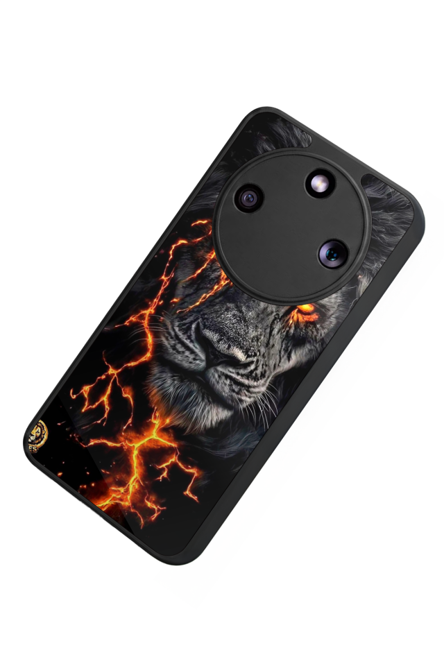 Honor Magic 8 Lite Uyumlu Aslan Tasarımlı Glossy Premium Kılıf