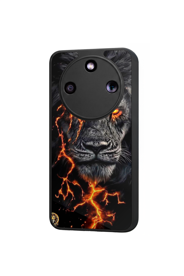 Honor Magic 8 Lite Uyumlu Aslan Tasarımlı Glossy Premium Kılıf