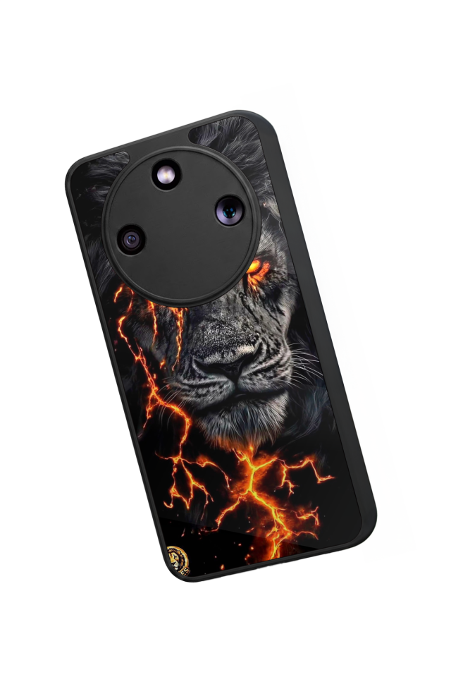 Honor Magic 8 Lite Uyumlu Aslan Tasarımlı Glossy Premium Kılıf