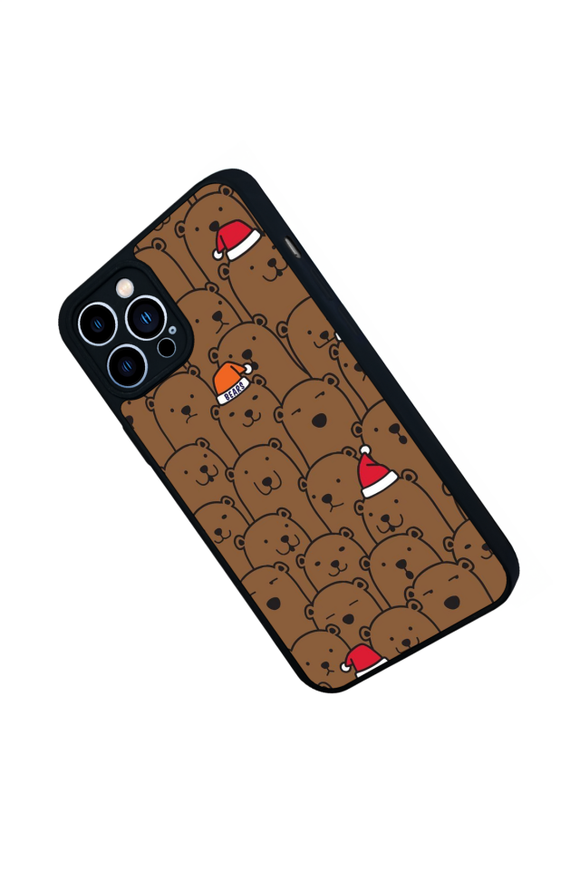 iPhone 12 Pro Max Uyumlu Ayı Tasarımlı Glossy Premium Kılıf