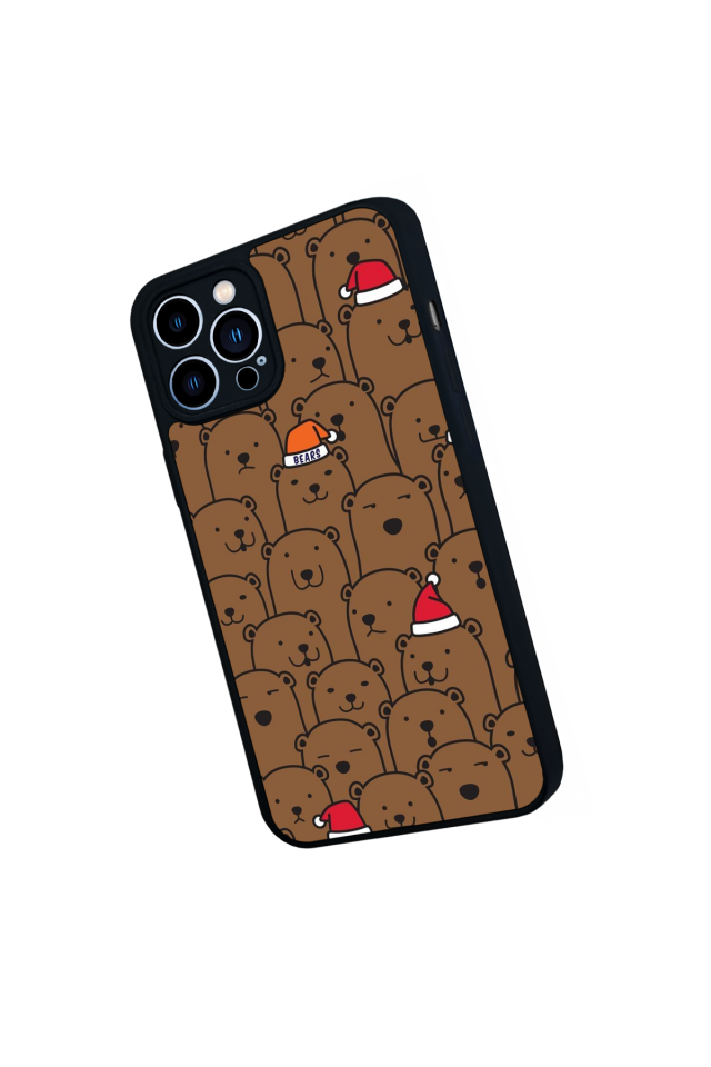 iPhone 12 Pro Max Uyumlu Ayı Tasarımlı Glossy Premium Kılıf