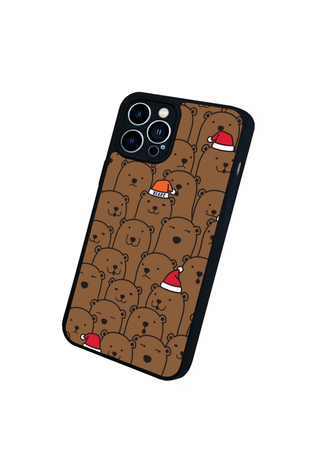 iPhone 12 Pro Max Uyumlu Ayı Tasarımlı Glossy Premium Kılıf