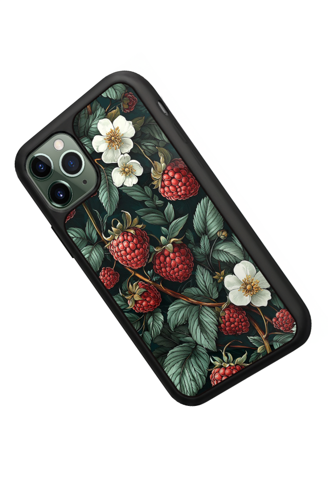 iPhone 11 Pro Max Uyumlu Botanik Tasarımlı Glossy Premium Kılıf
