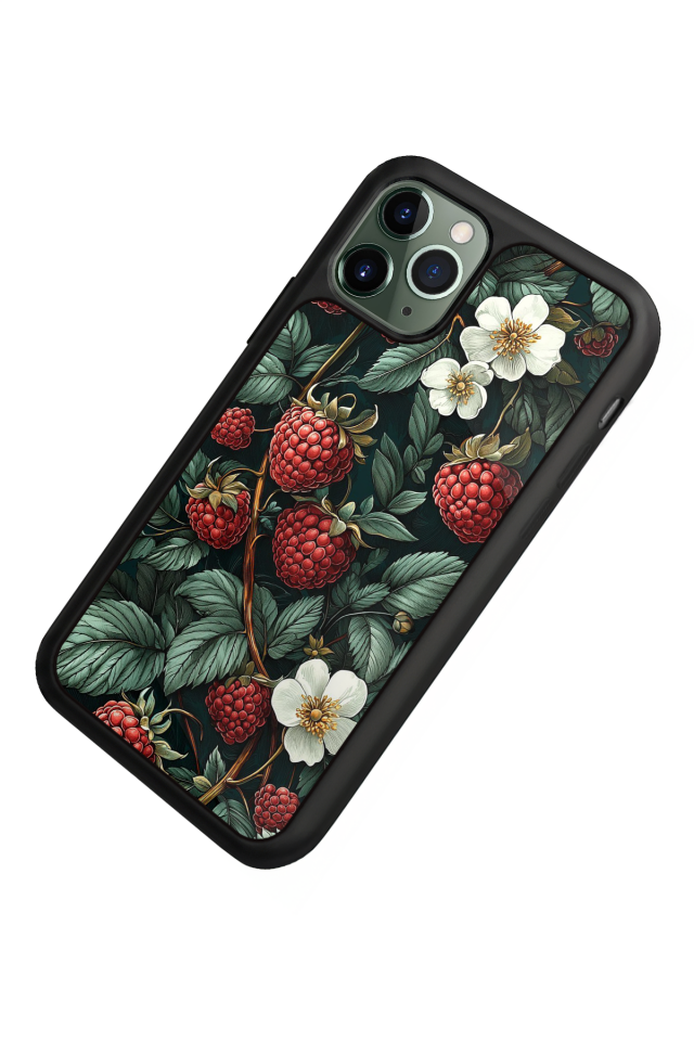 iPhone 11 Pro Max Uyumlu Botanik Tasarımlı Glossy Premium Kılıf