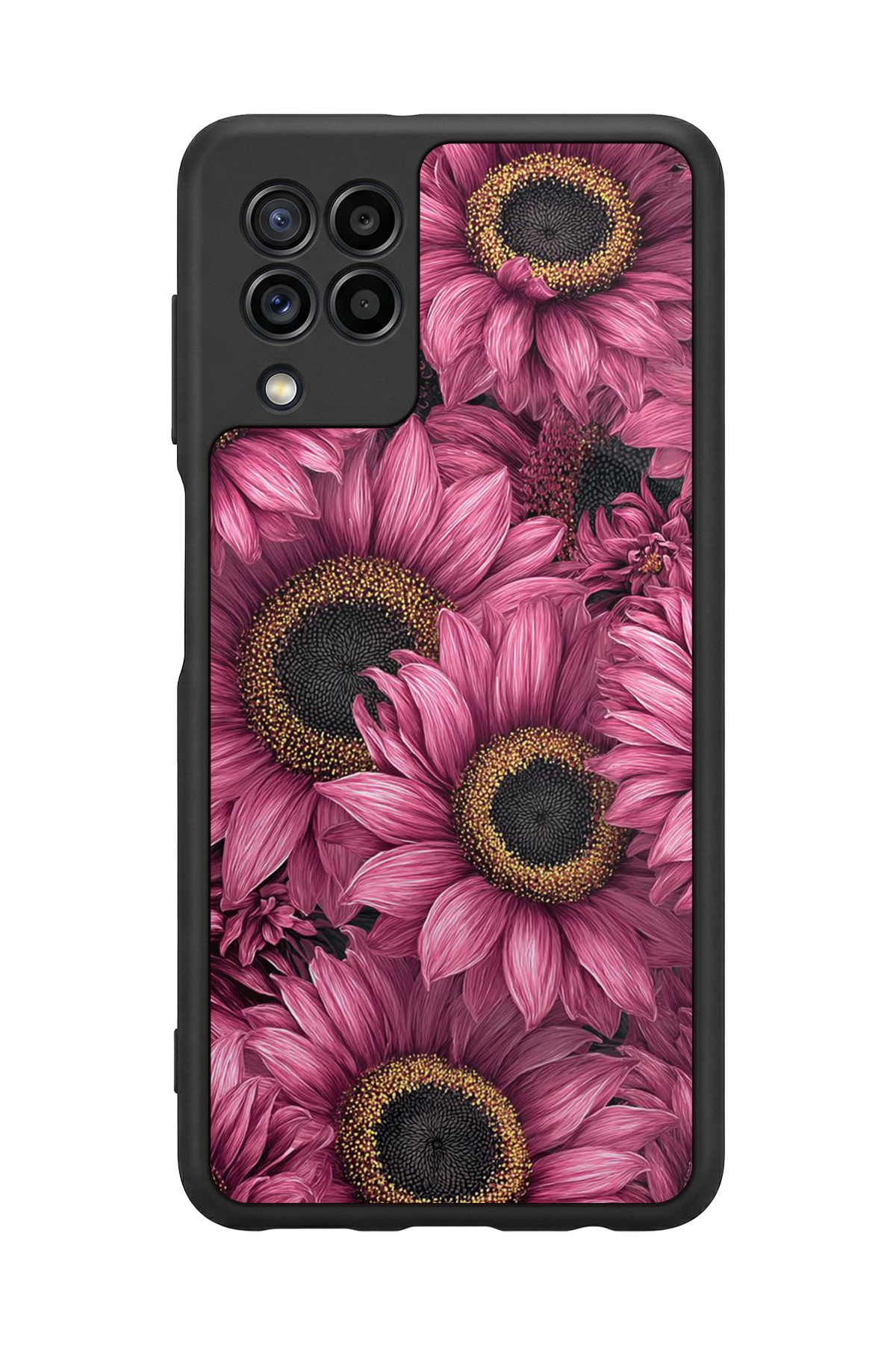 Samsung Galaxy M22 Uyumlu Cicek Tasarımlı Glossy Premium Kılıf